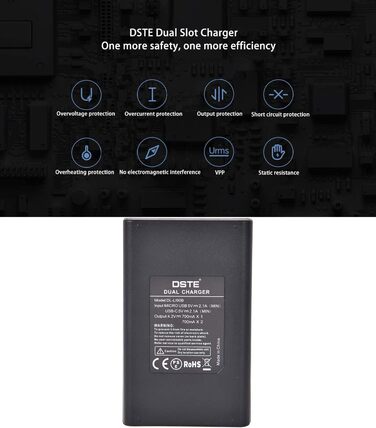 Замінна батарея DSTE 2x LI-90B + подвійний USB-зарядний пристрій з LCD-дисплеєм для Olympus SH-1, SH-50, iHS SH-60, SP-100, SP-100EE, Tough TG-1, iHS Tough TG-2, iHS Tough TG-3, XZ-2 iHS