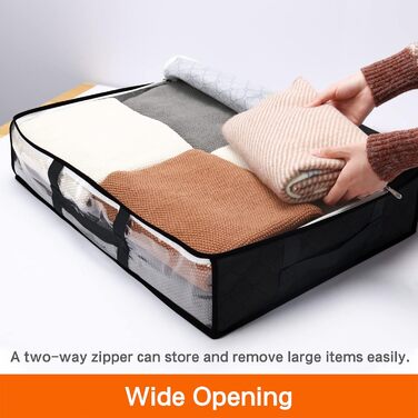 Органайзери для зберігання білизни Vieshful (4 шт.) 40L, складні, з прозорим вікном та посиленими ручками