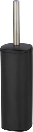 Набір для туалету WENKO Alassio: щітка для унітазу з висувним змінним наконечником (8,5 см), чорний, сталь, 9,3 x 39,2 x 9,3 см