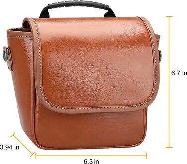 Чохол Fintie для камери миттєвого друку Polaroid Now/Now+ Gen 2 I-Type, Polaroid Originals OneStep+/Onestep 2, з тканини, з регульованим ремінцем та внутрішньою кишенею (Коричневий)