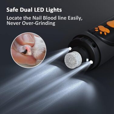 Електричний точилка для кігтів собак YABIFE - тиха, 3 швидкості, для маленьких та великих собак та котів