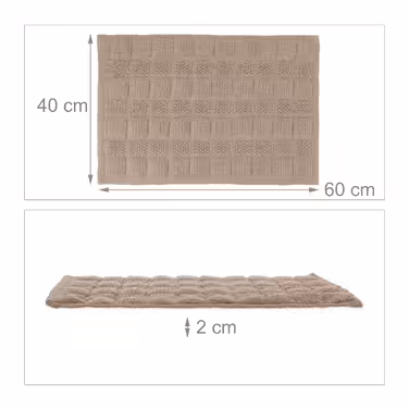 Relaxdays Cotton Bath Mat, 60x40 cm