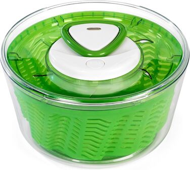 Сушарка для салату Zyliss Easy Spin 2, 6 л, пластикова, зелена, з чашею, технологія Aquavent