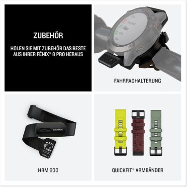 Розумний годинник Garmin fēnix 8 PRO Graphite 51mm: Multisport, AMOLED, 10 днів батареї, GPS, EKG, музика