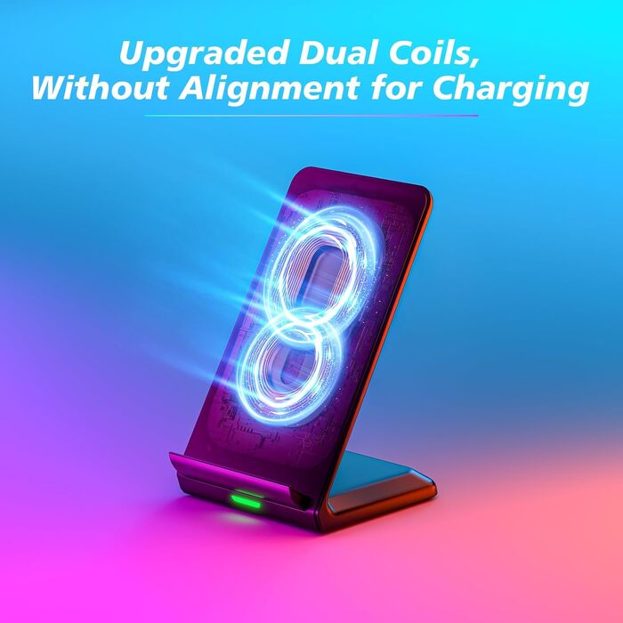 Бездротова зарядка Inductive Stand - Швидка зарядка для iPhone, Samsung, Google. Підставка для телефону.