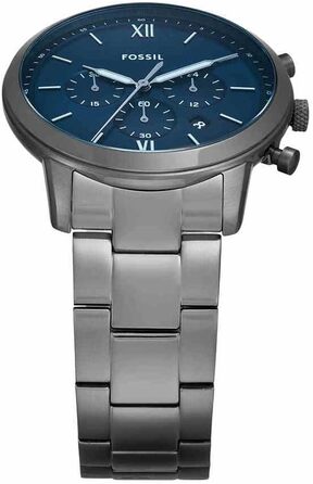 Годинник чоловічий Fossil Neutra Chronograph, сріблястий браслет з нержавіючої сталі, кварцовий механізм