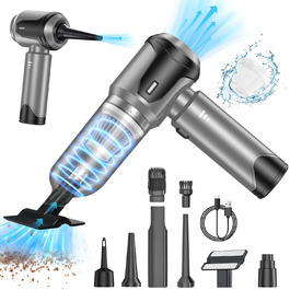 Бездротовий ручний пилосос Unipampa 16000PA, 100W, 6000mAh, для дому, авто, офісу, видалення шерсті тварин (сірий)