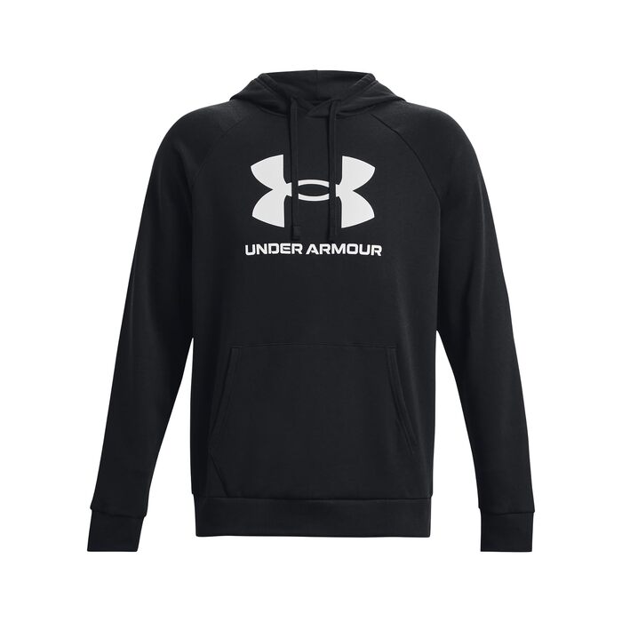 Чоловічий худі Under Armour Rival Fleece Logo з капюшоном, чорний, розмір XL