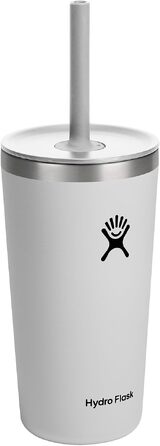 Термостакан Hydro Flask Travel Tumbler 1180 мл (40 Oz) з кришкою та трубою, нержавіюча сталь, вакуумна ізоляція, білий