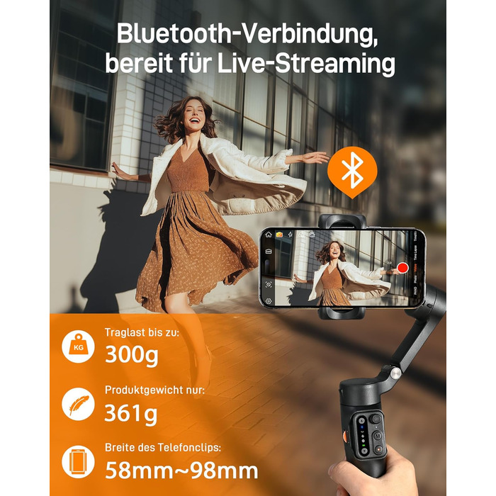Hohem iSteady X3 SE - Стабілізатор для смартфона, 3-осьовий, чорний