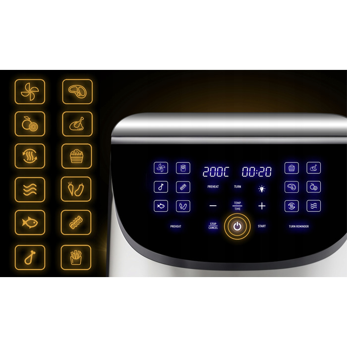 Аерофритюрниця Electo AIRCRISP 8л, 2000 Вт, 14 програм