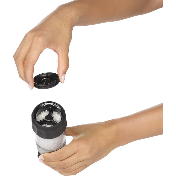 Соломолка OXO Good Grips Elegante з нержавіючої сталі, срібляста, регульований помел