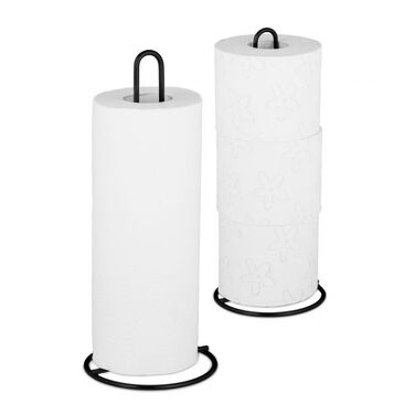 Relaxdays Kitchen Roll Holder 2-Piece Set