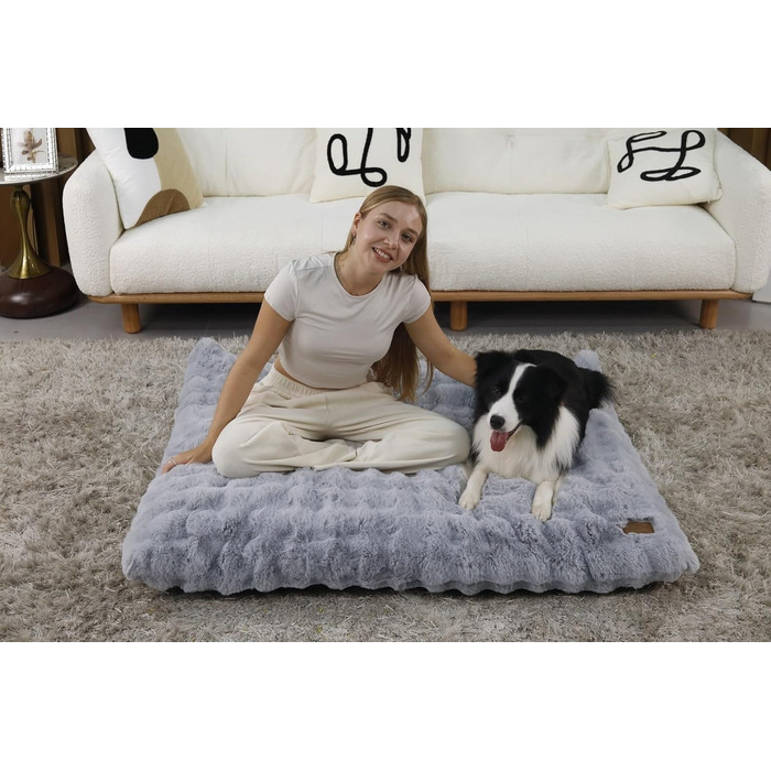 Крісло-лежанка для собак BingoPaw: великі, середні породи, водонепроникне, знімне, неслизьке, 90x60x10 см (3XL: 130x110x12 см, сірий)