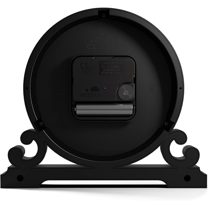JONES CLOCKS® Saloon Table Clock | Traditional Double Scroll Design | Green | Contemporary classic style for desk, table, shelf, or bedside table