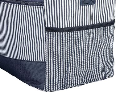 Термосумка B.PRIME 20L Classic Navy-Blue Striped - Ідеальна для пікніка, подорожей та відпочинку на природі