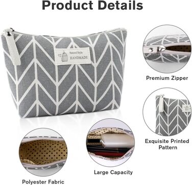 Набір косметичних сумок з тканнини, 4 шт. - Косметичка для подорожей, органайзер для макіяжу, багатофункціональна сумочка з блискавкою, аксесуари для косметики, багато кольорів