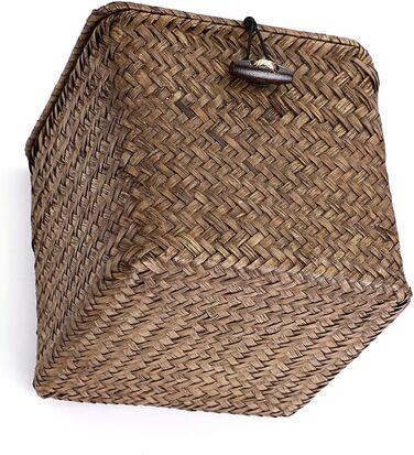 Rectangular tissue box made of seagrass for household use, decorative woven paper holder, coffee table, 68 x 30 x 22 cm