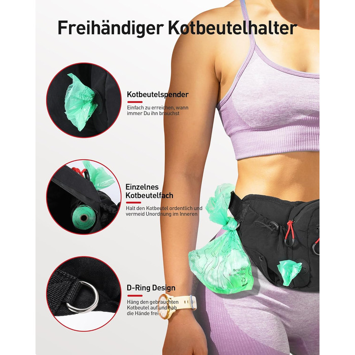 Сумка для ласощів та корму для собак AGPTEK, поясна сумка для прогулянок, подорожей та активного відпочинку