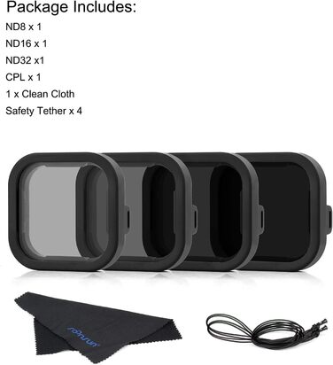 Фільтри SOONSUN для GoPro Hero 12 11 10 9: CPL, ND8, ND16, ND32 (4 шт.)