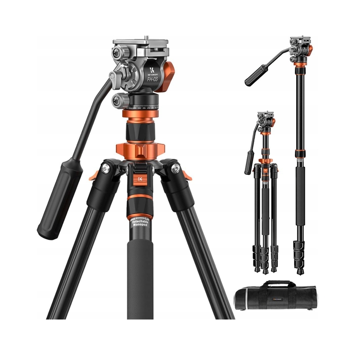 Відеоштатив K&F Concept K234A7 з гідравлічною головкою FH-03