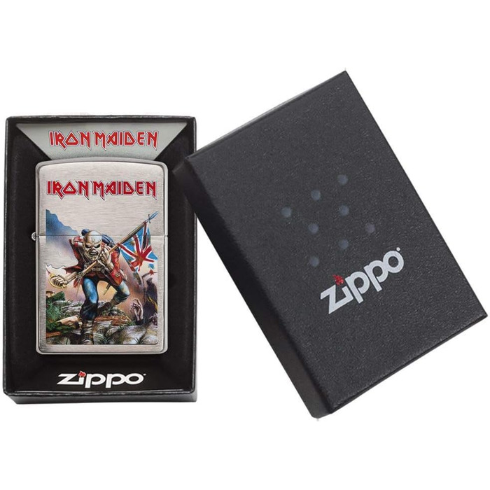 Запальничка Zippo Iron Maiden, хром, срібляста, 5.8x3.8x2 см, колекція Весна 2017