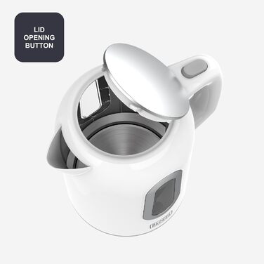 Електричний чайник BLACK+DECKER BXKE2202E, 2200W, 1.2L, поворотний на 360°, зручний для лівшів, з автовимкненням