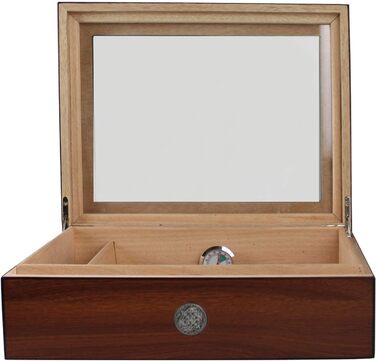 Вологостійкий вологомір Egoist Premium для сигар - дерев'яний ящик-гумодор для 5 сигар, чорний (JK00171)