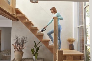 Акумуляторний пилосос BLACK+DECKER BHHV315B-QW Lithium Dustbuster з циклонною технологією та щілинною насадкою, безмішковий, білий/синій
