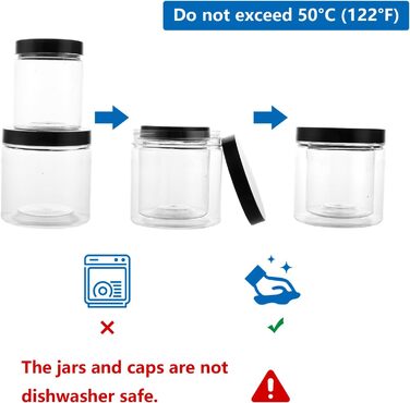 Набір контейнерів для зберігання продуктів 16 шт. (240мл + 420мл) з кришкою, BPA-Free, прозорі