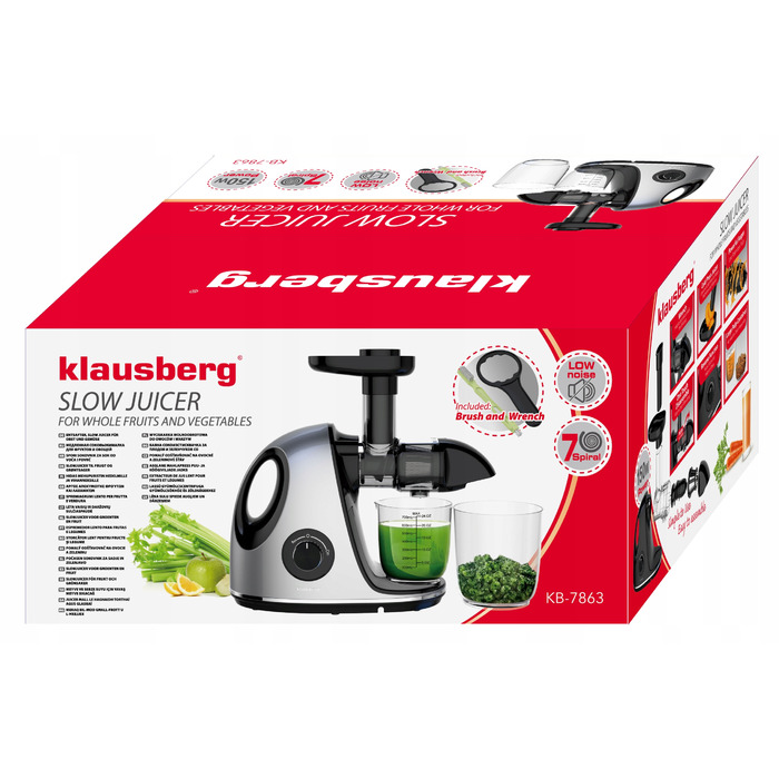 Горизонтальна шнекова соковижималка Klausberg KB 7863 150 Вт