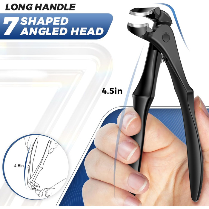 Професійний нігтеріз для літніх людей та чоловіків з товстими нігтями, 16 мм/37 мм ширина отвору, Heavy Duty, кутова заточка 45 градусів, для врослого нігтя