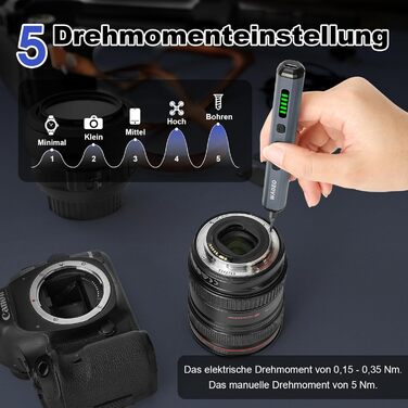 WADEO Міні набір викруток, 82 в 1, прецизійний, магнітний, з регулюванням крутного моменту, LED-підсвічування, для ремонту iPhone, телефонів, ноутбуків, окулярів, годинників