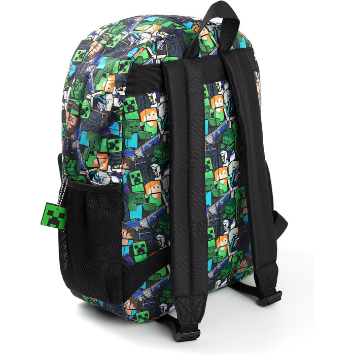 Рюкзак Minecraft для хлопчиків: ігровий рюкзак з принтом Creeper, Zombie, Skeleton, Enderman та Cave Spider | для школи, подорожей, геймінгу