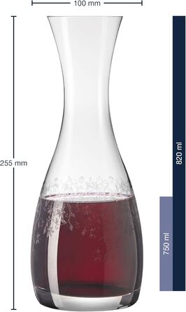 Leonardo 061596 Chateau Carafe, 0.82 l, height 25.5 cm, dishwasher safe, Teqton crystal glass