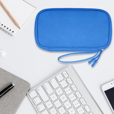 Органайзер для аксесуарів Lacdo: чохол для USB-накопичувачів, кабелів та флеш-пам'яті (блакитний)