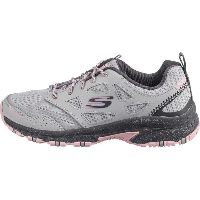 Дитячі кросівки Skechers 40 EU сірі зі шкіри та сітчастої тканини з рожевою окантовкою