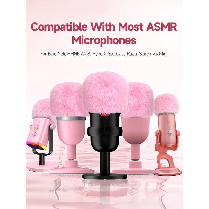 Кріплення для мікрофона Blue Yeti з поп-фільтром - Blue Yeti X, приховане кабельне підключення, кріплення-підставка Blue Yeti, для студії, подкастів, стрімінгу, YOUSHARES (вітрозахист, рожевий)