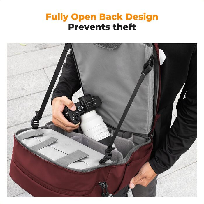 Рюкзак для камери K&F CONCEPT 20L з відділенням для ноутбука 15.6