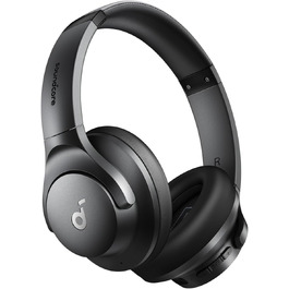 Бездротові Bluetooth-навушники Soundcore by Anker Q20i з гібридним активним шумозаглушенням (ANC), Hi-Res Audio, 40 годин роботи, керування через додаток, чорні (Відновлені)