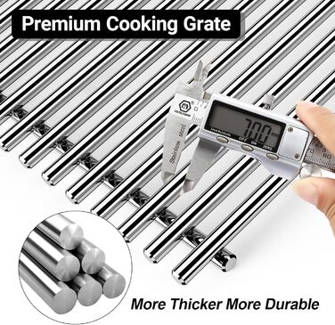 Решітка для гриля Weber Spirit I & II E210, E220, S210, S220 (з передніми кнопками), 2 шт. (нержавіюча сталь)