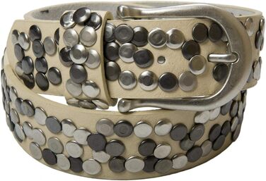 Жіночий ремінь StyleBreaker з пряжками, штучна шкіра, кремовий колір, регульована довжина