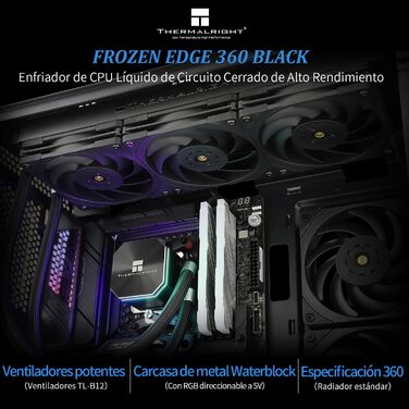 TR Frozen Edge 360 - рідинна система охолодження CPU з вентилятором 120мм, чорний, AMD/Intel