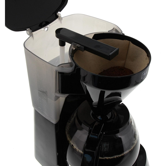 Кавомашина Melitta Easy Timer з таймером, скляна колба, стоп-крапля, 10 чашок, чорна