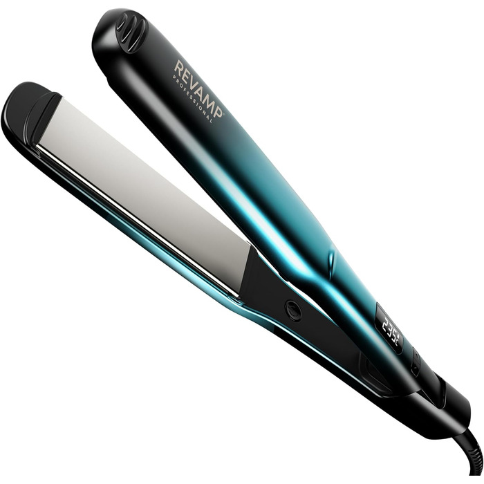 Випрямляч для волосся Revamp Progloss Ultra X Shine Keramik: професійний, з керамічними іонними пластинами для довгого та густого волосся