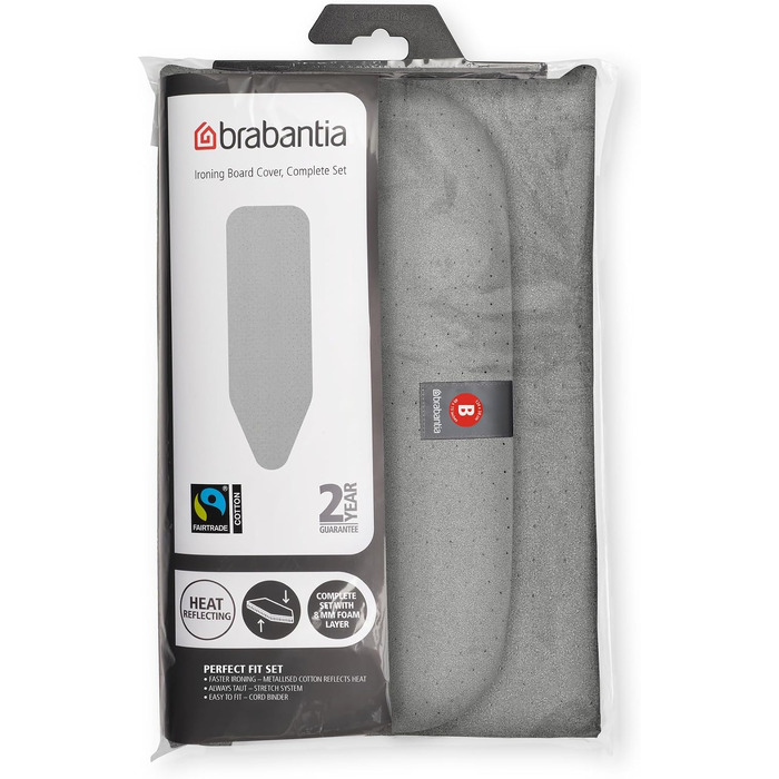 Чохол для прасувальної дошки Brabantia Size B (124 x 38 см), бавовна, металізований