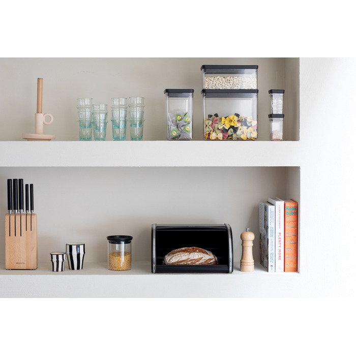 Контейнер для хліба Brabantia, односекційний, чорна сталь