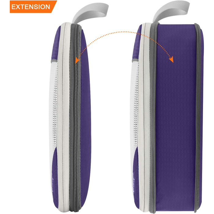 Органайзери для валізи Gonex (6 шт., зелений/фіолетовий) - набір кубиків для пакування