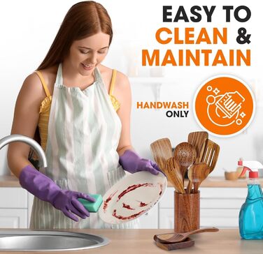 Набір дерев'яних ложок для приготування їжі (9 шт.) з підставкою - дерев'яні лопатки, ложки, половники