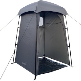 Skandika Camping Shower Tent | Changing Tent with 210cm Height, Silver-Coated, Private, Separate Ground Sheet, Coverable Window with Mosquito Net, Shower Attachment | Toilet Tent (Quick Setup)